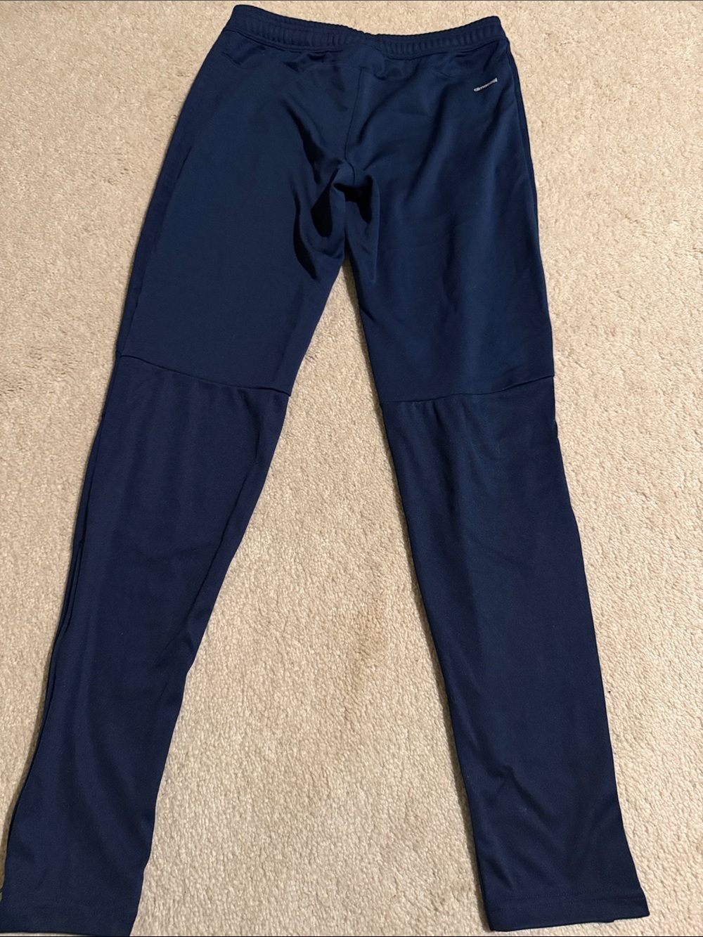 adidas Navy Track Pants with White Logo - Picture 11 of 13
